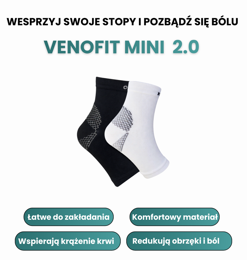 Venofit mini 2.0 - skarpety kompresyjne krótkie bez palców