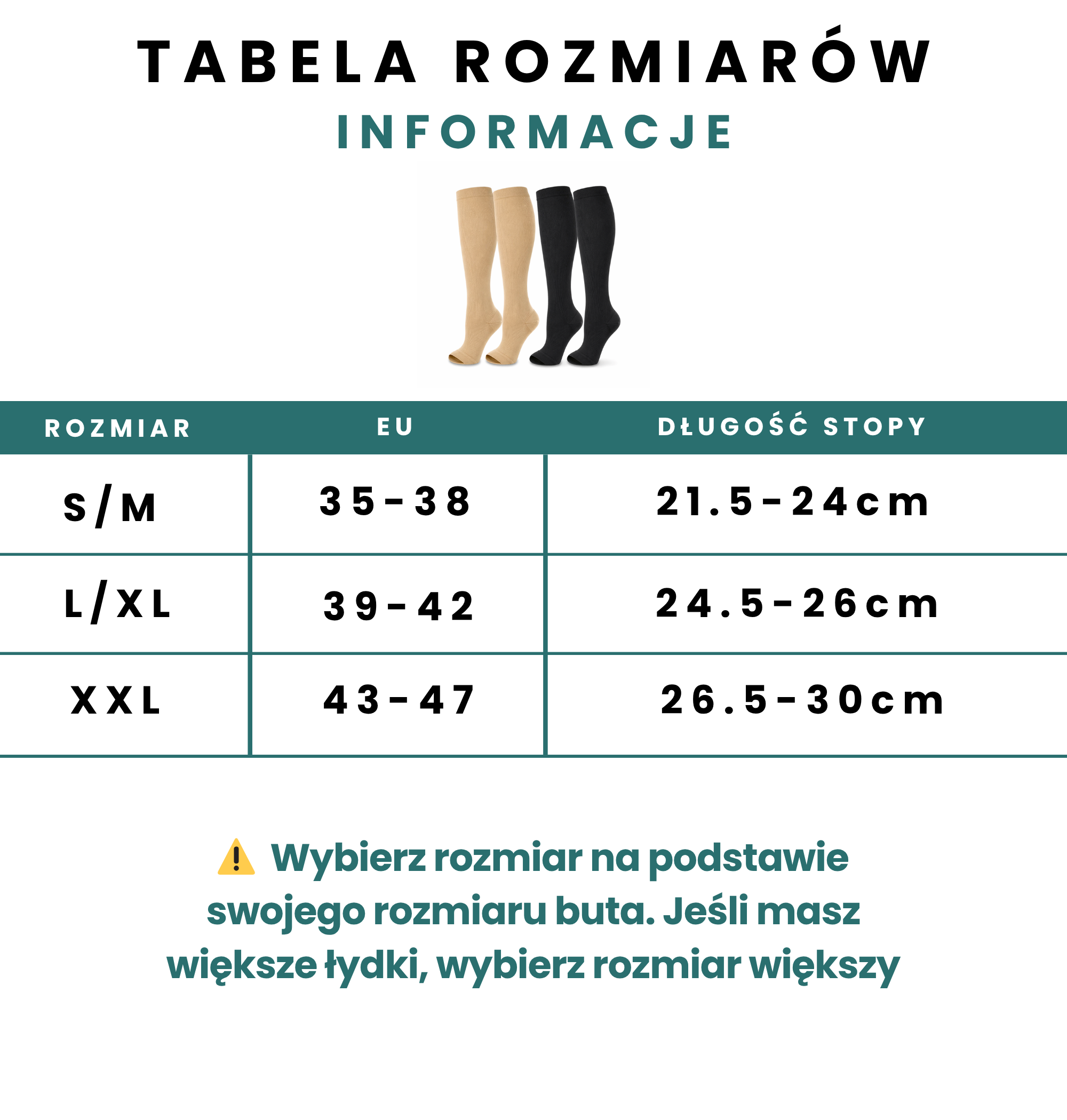 Venofit lite - gładkie skarpety kompresyjne bez palców